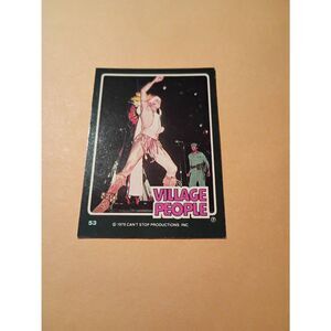 Vintage 1979 Village People Trading Card #53 Disco Era Vintage Music Collectible